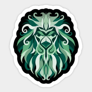 Leo Zodiac Sign - Green Sticker